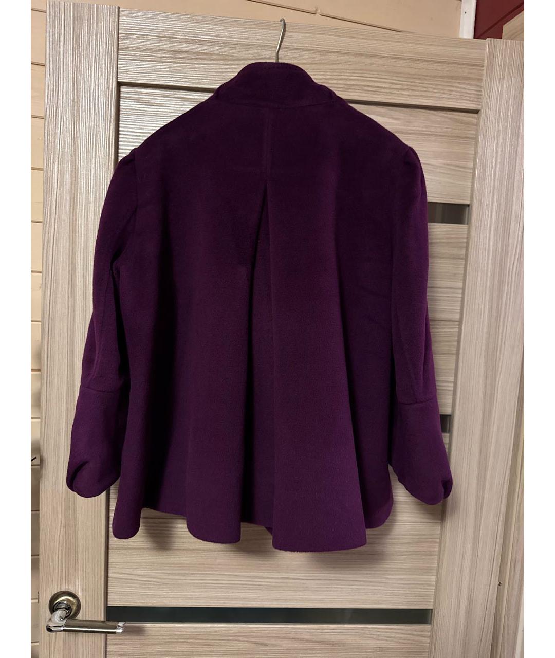 CAROLINA HERRERA Фиолетовый шерстяной костюм с юбками, фото 5