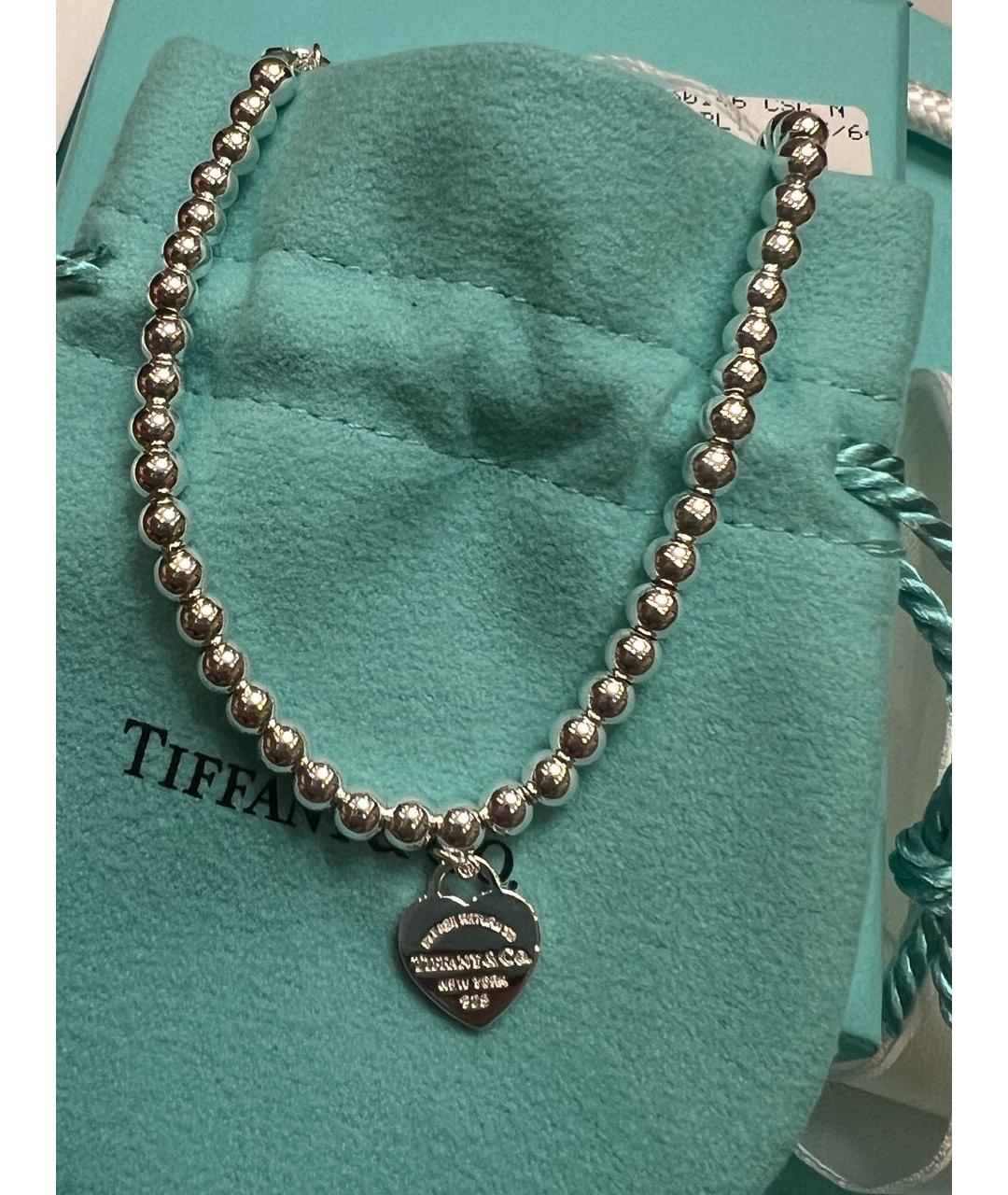 TIFFANY&CO Бирюзовый серебряный браслет, фото 6