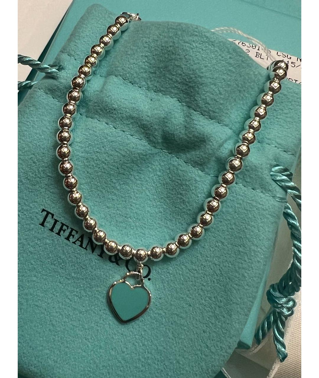 TIFFANY&CO Бирюзовый серебряный браслет, фото 3