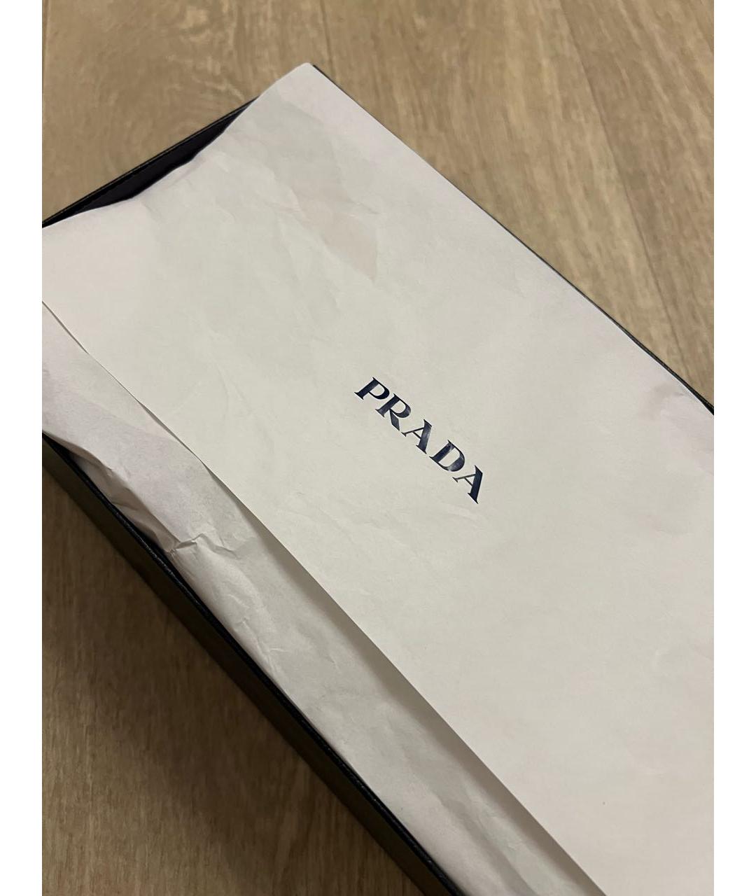 PRADA Темно-синие замшевые лоферы, фото 7