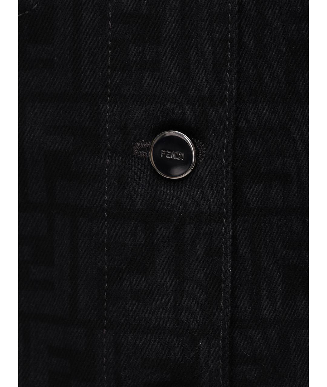 FENDI Черная хлопковая куртка, фото 6