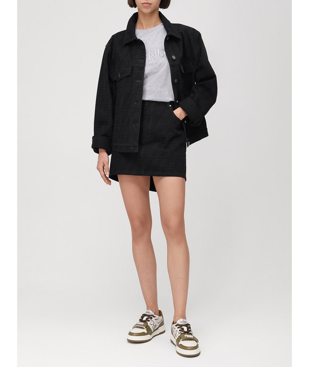 FENDI Черная хлопковая куртка, фото 2