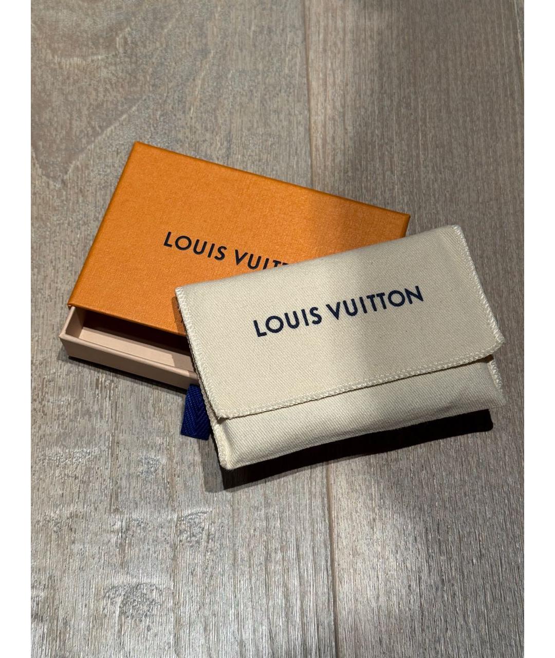 LOUIS VUITTON Черный кожаный кардхолдер, фото 5
