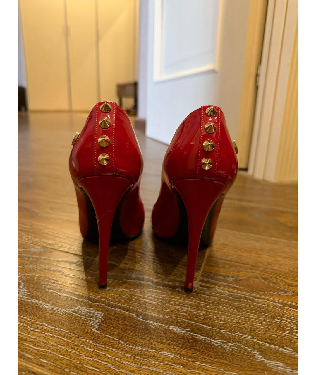 PHILIPP PLEIN Бордовые туфли из лакированной кожи, фото 4