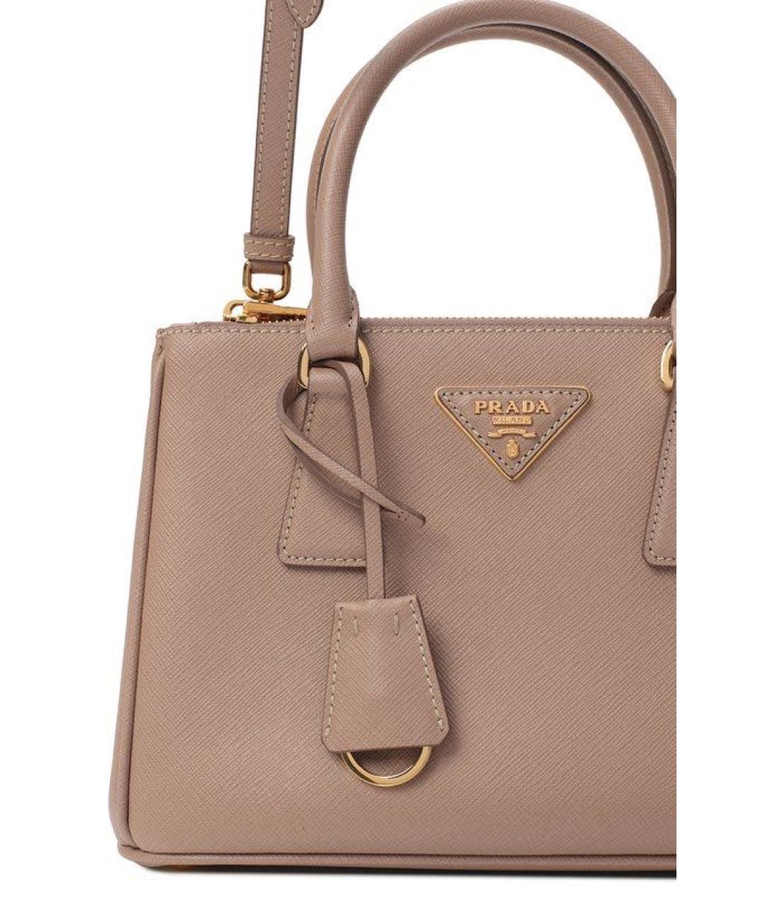 PRADA Бежевая кожаная сумка тоут, фото 5