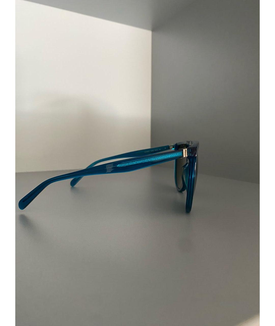 CELINE Бирюзовые пластиковые солнцезащитные очки, фото 2