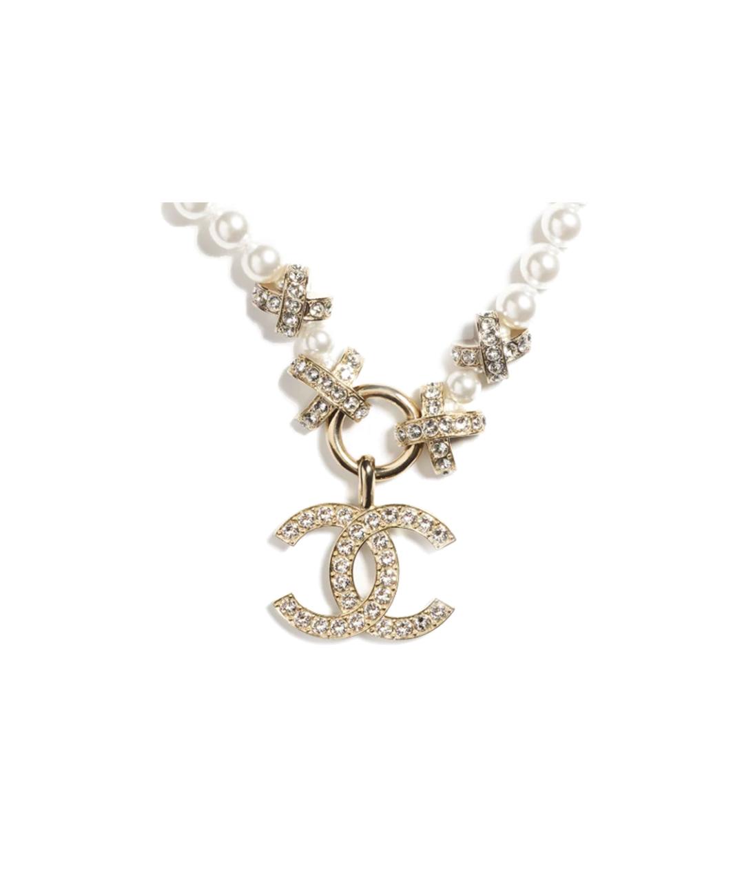 CHANEL Белая металлическая цепочка, фото 1
