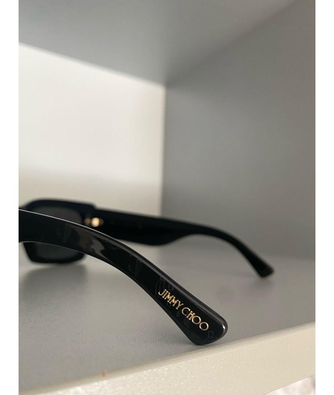 JIMMY CHOO Черные пластиковые солнцезащитные очки, фото 3