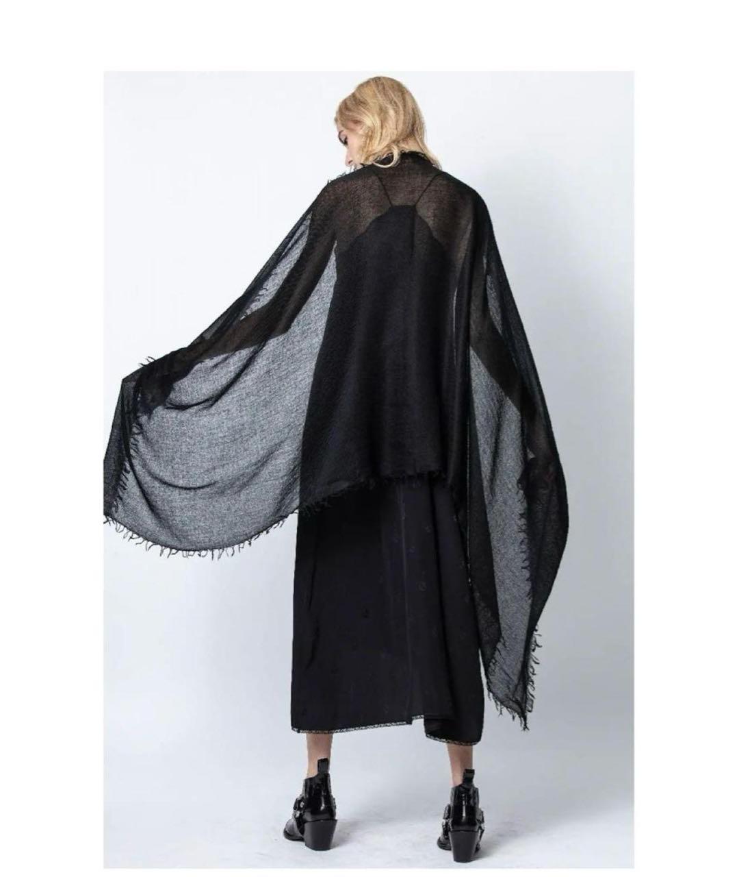 ZADIG & VOLTAIRE Черный кашемировый шарф, фото 4