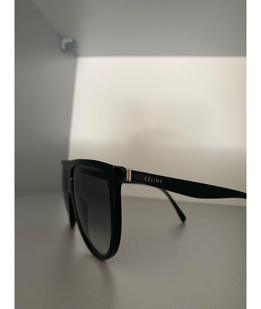 CELINE Черные пластиковые солнцезащитные очки, фото 3