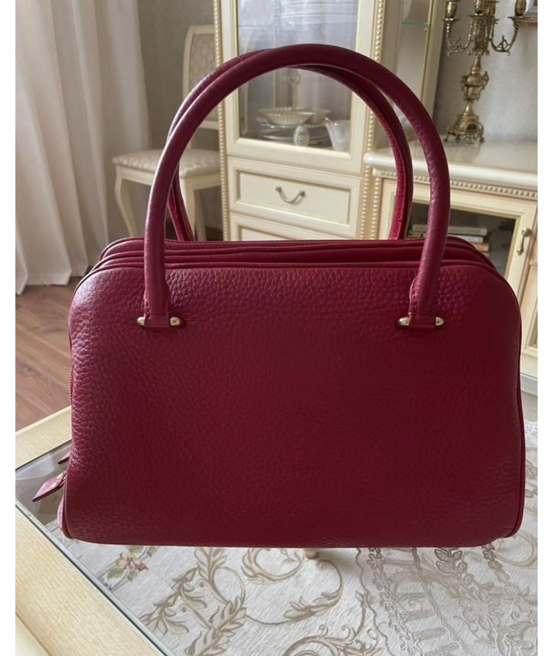 DOLCE&GABBANA Красная кожаная сумка с короткими ручками, фото 3