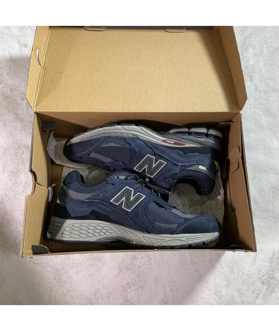 NEW BALANCE Темно-синие замшевые низкие кроссовки / кеды, фото 3