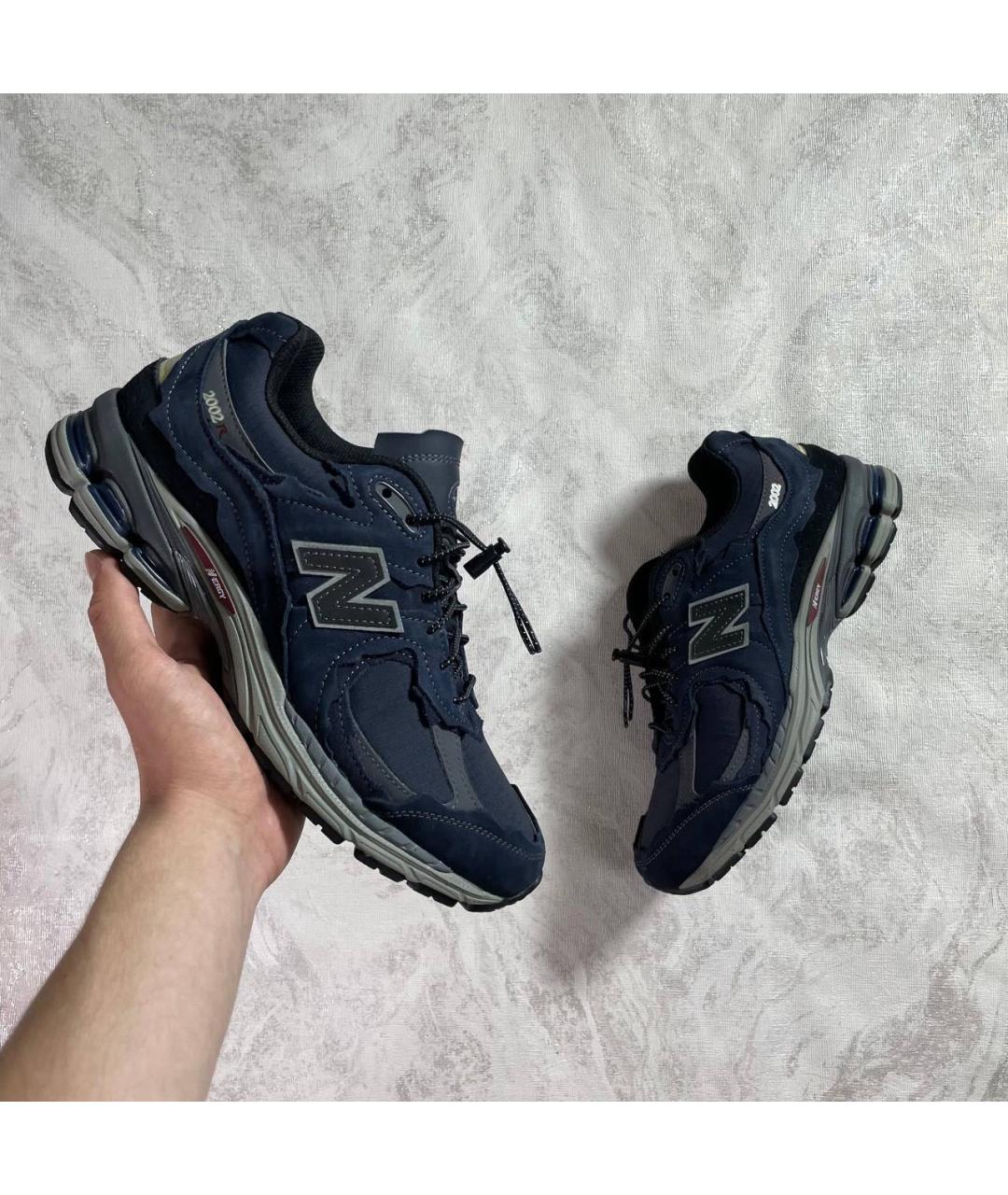NEW BALANCE Темно-синие замшевые низкие кроссовки / кеды, фото 6
