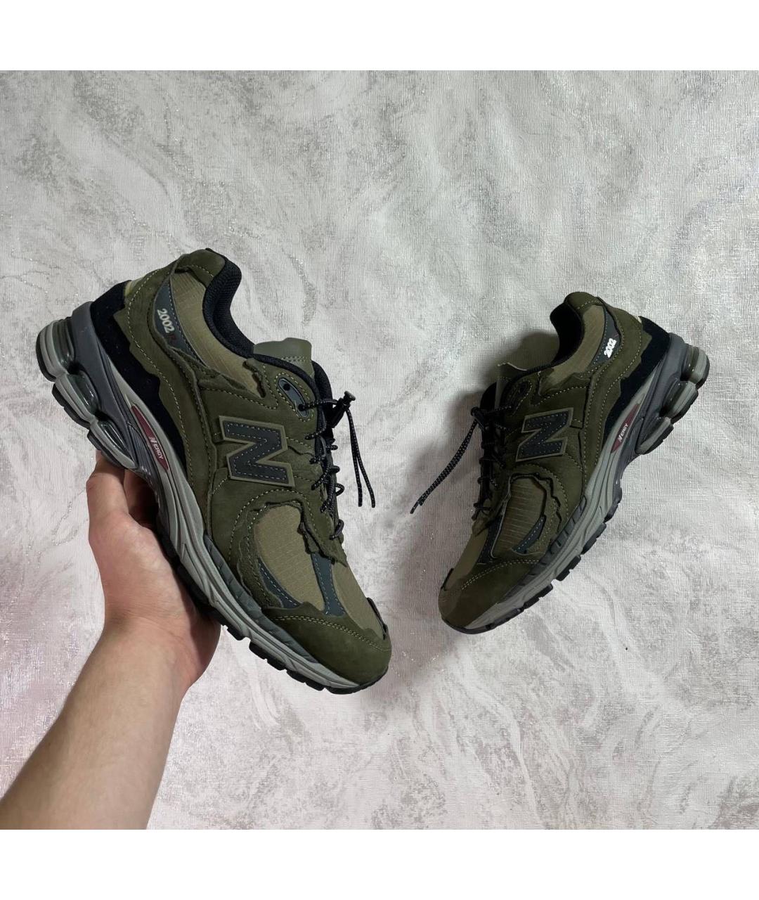 NEW BALANCE Хаки замшевые низкие кроссовки / кеды, фото 8