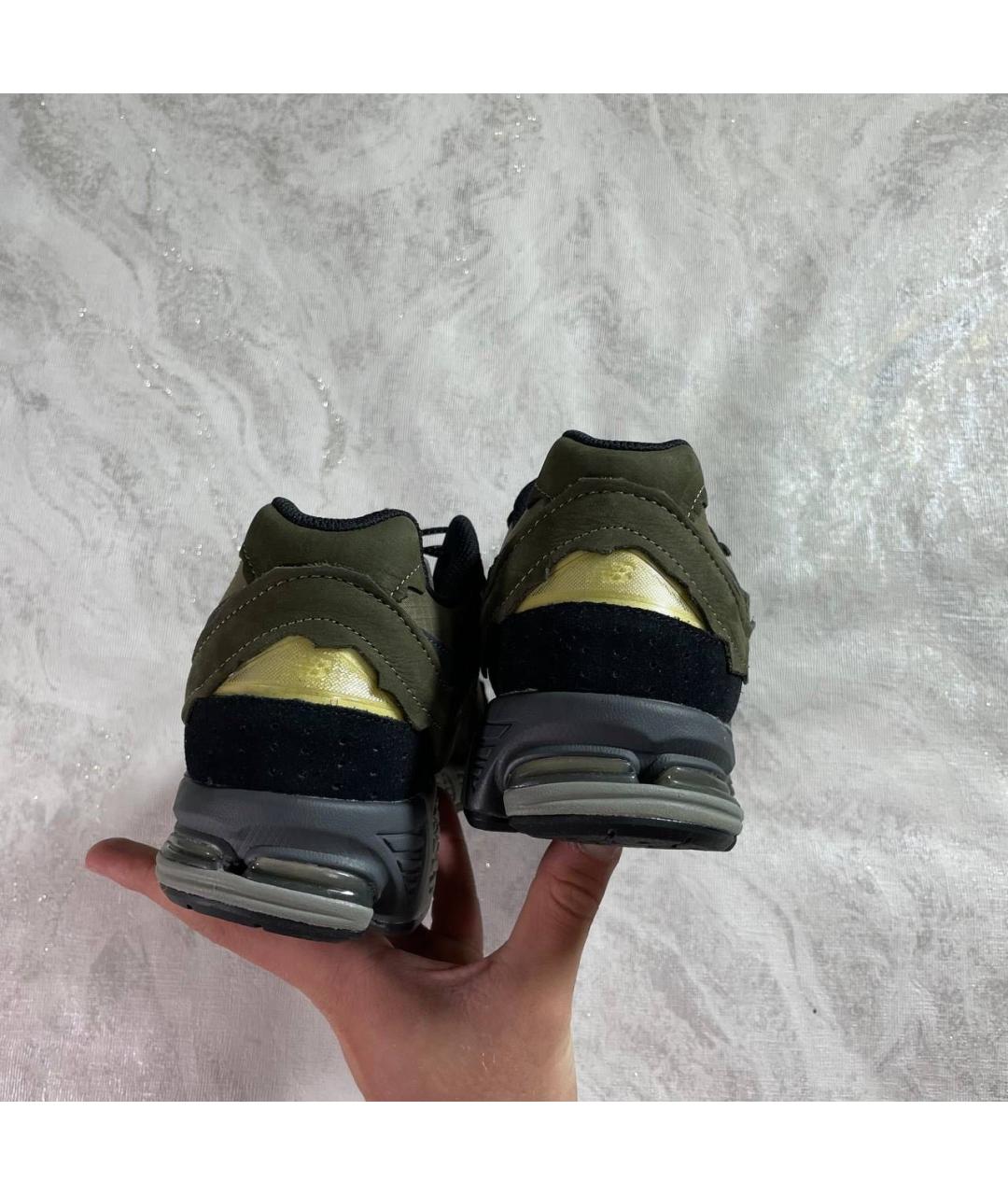 NEW BALANCE Хаки замшевые низкие кроссовки / кеды, фото 3