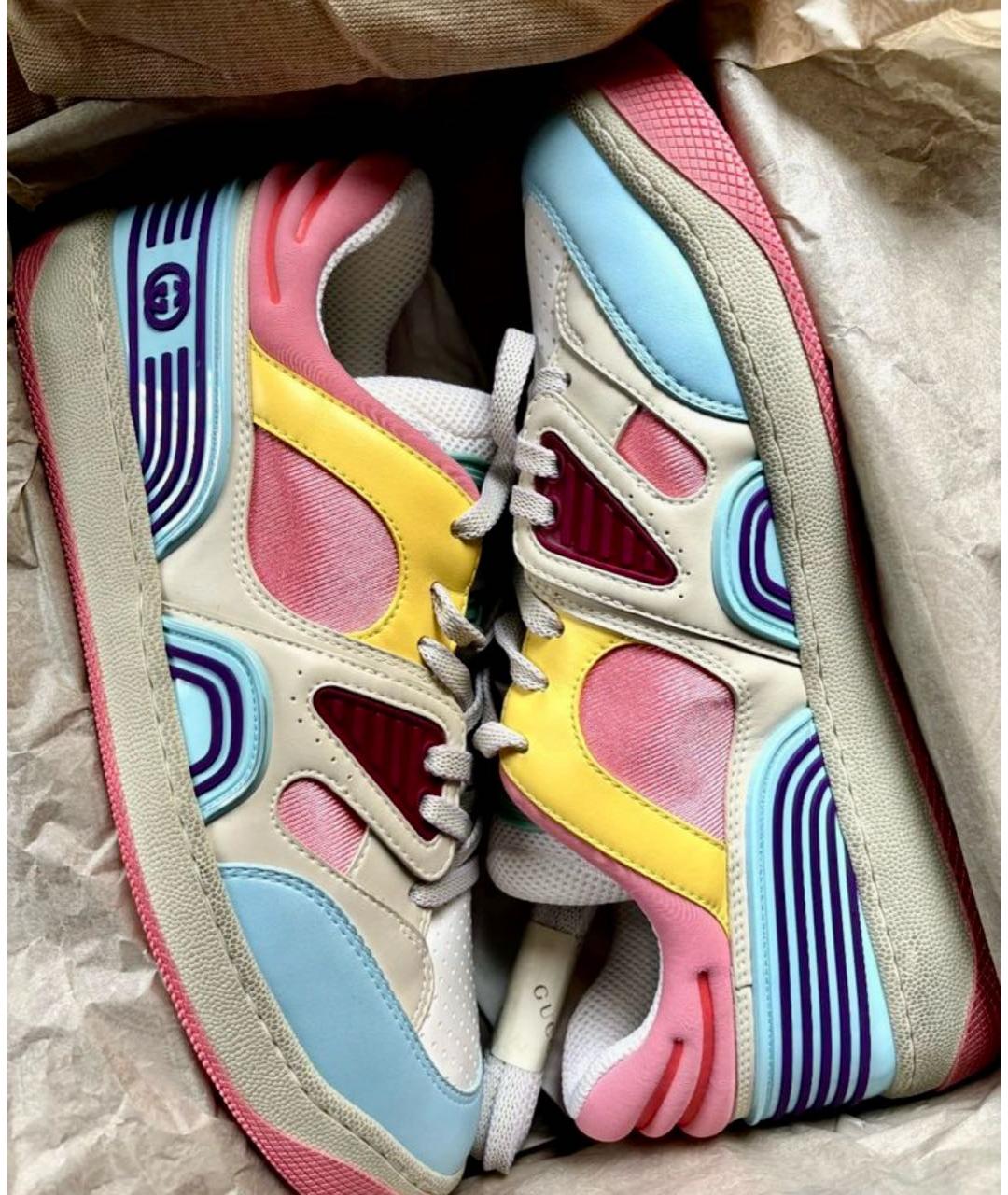 GUCCI Мульти кожаные кеды, фото 3