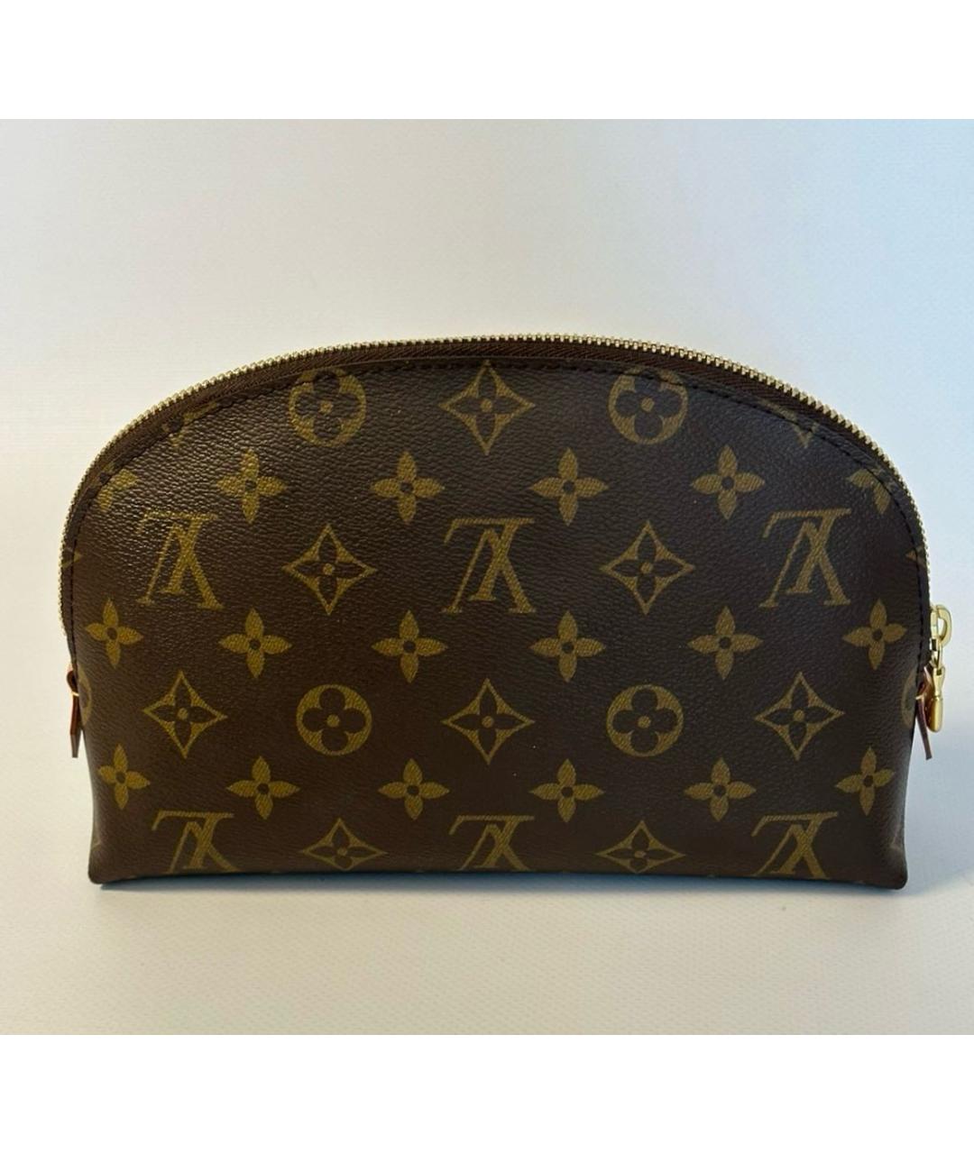 LOUIS VUITTON Коричневая косметичка, фото 9