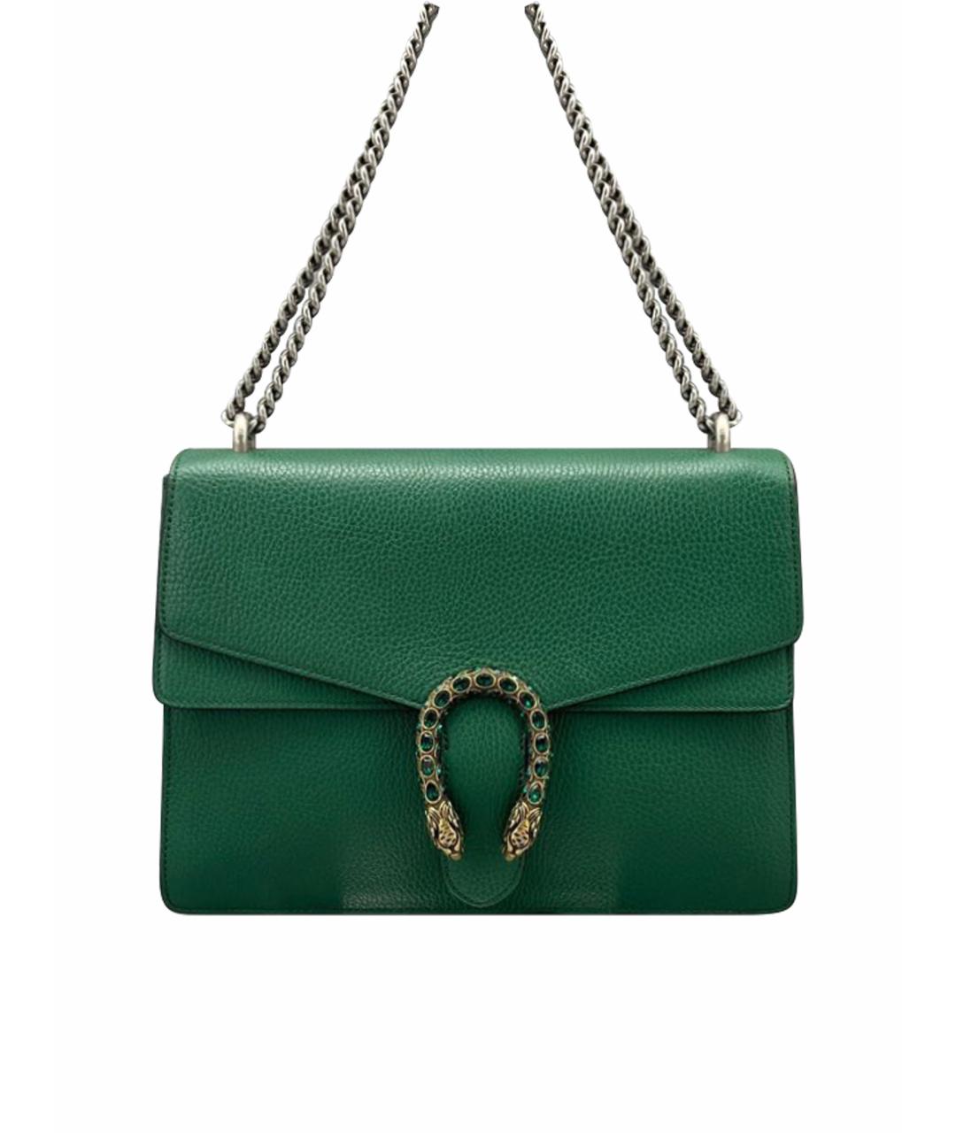 GUCCI Зеленая кожаная сумка через плечо, фото 1
