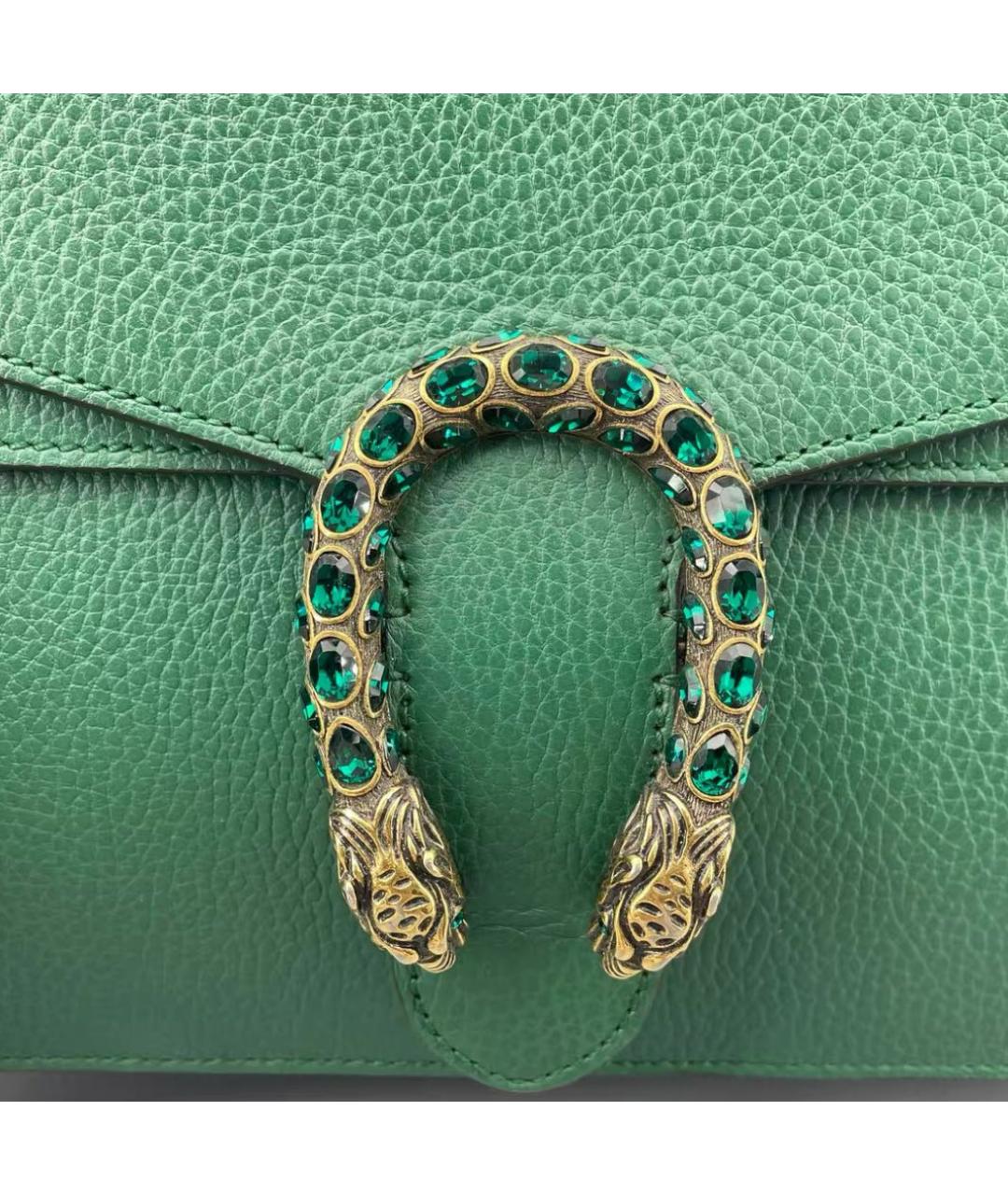 GUCCI Зеленая кожаная сумка через плечо, фото 7