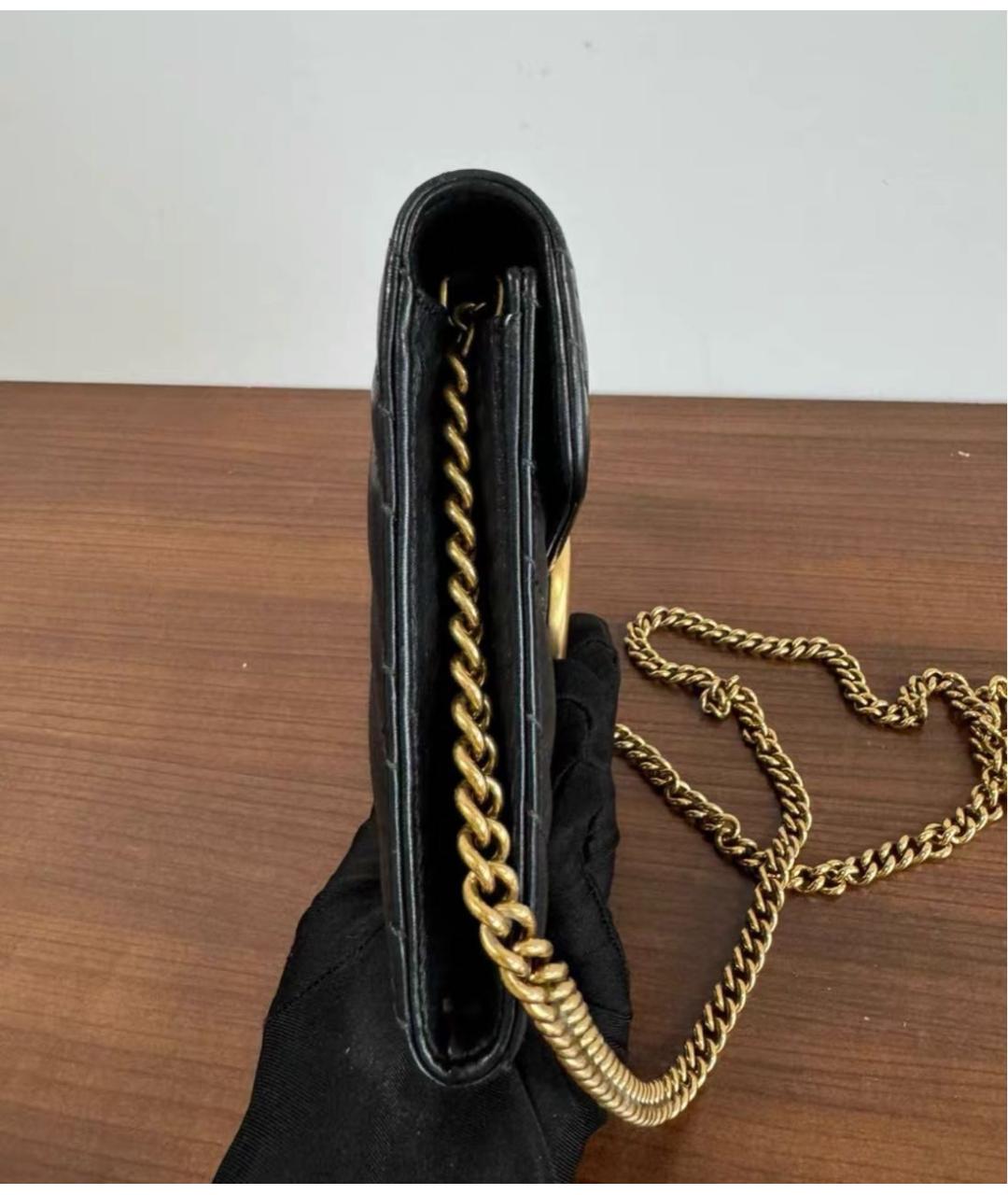 GUCCI Черная кожаная сумка через плечо, фото 3