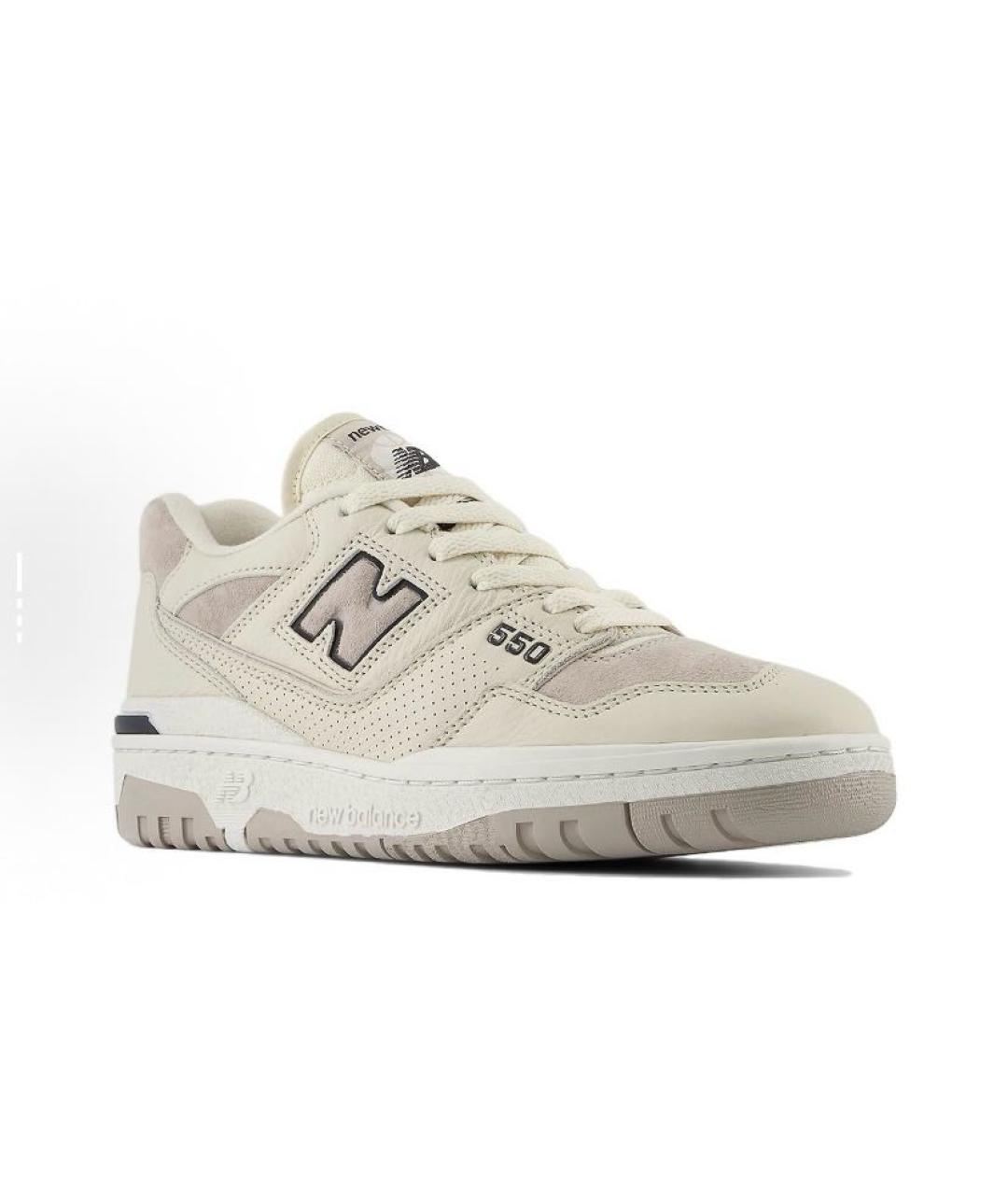 NEW BALANCE Бежевые кожаные кроссовки, фото 4