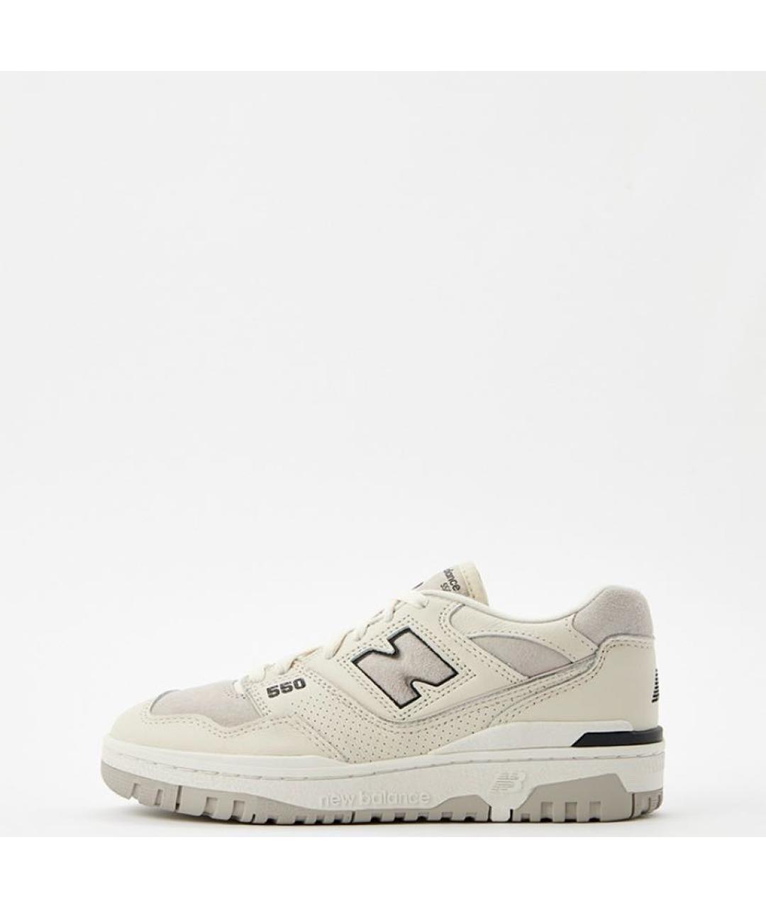 NEW BALANCE Бежевые кожаные кроссовки, фото 2