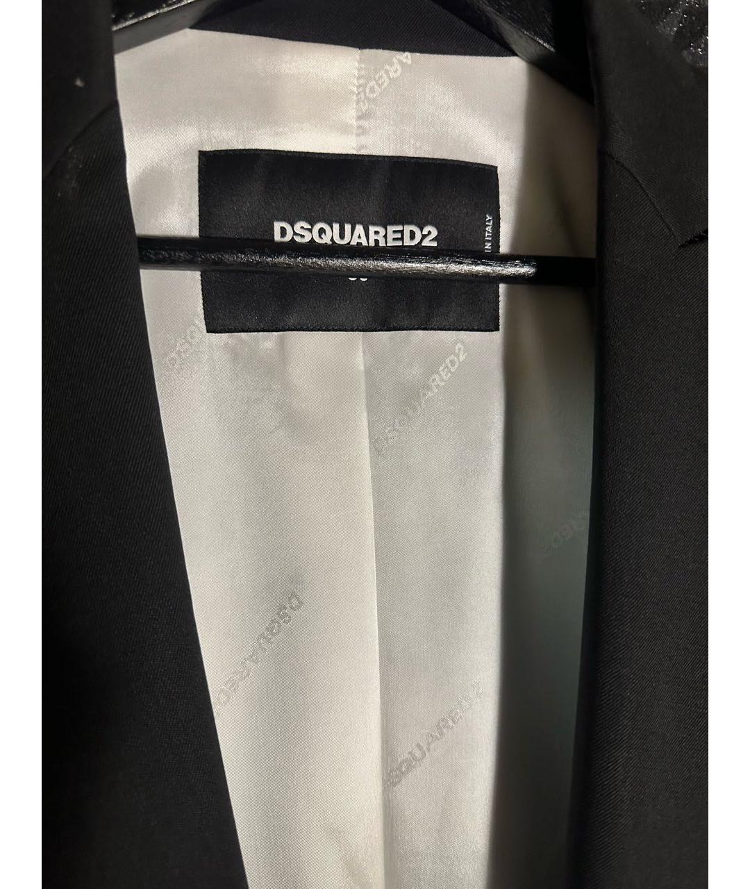 DSQUARED2 Черная шерстяная куртка, фото 3