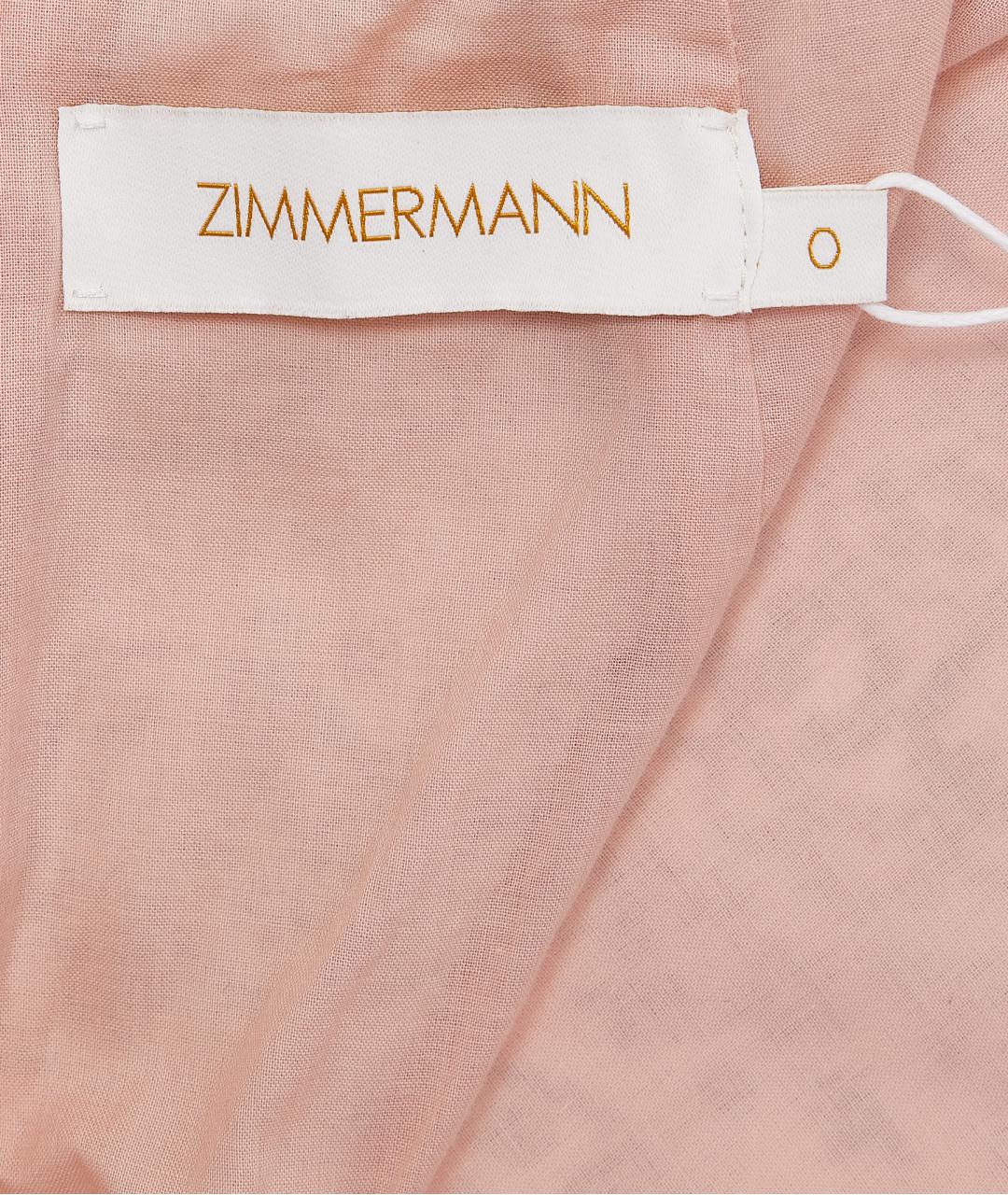 ZIMMERMANN Розовый льняной сарафан, фото 6