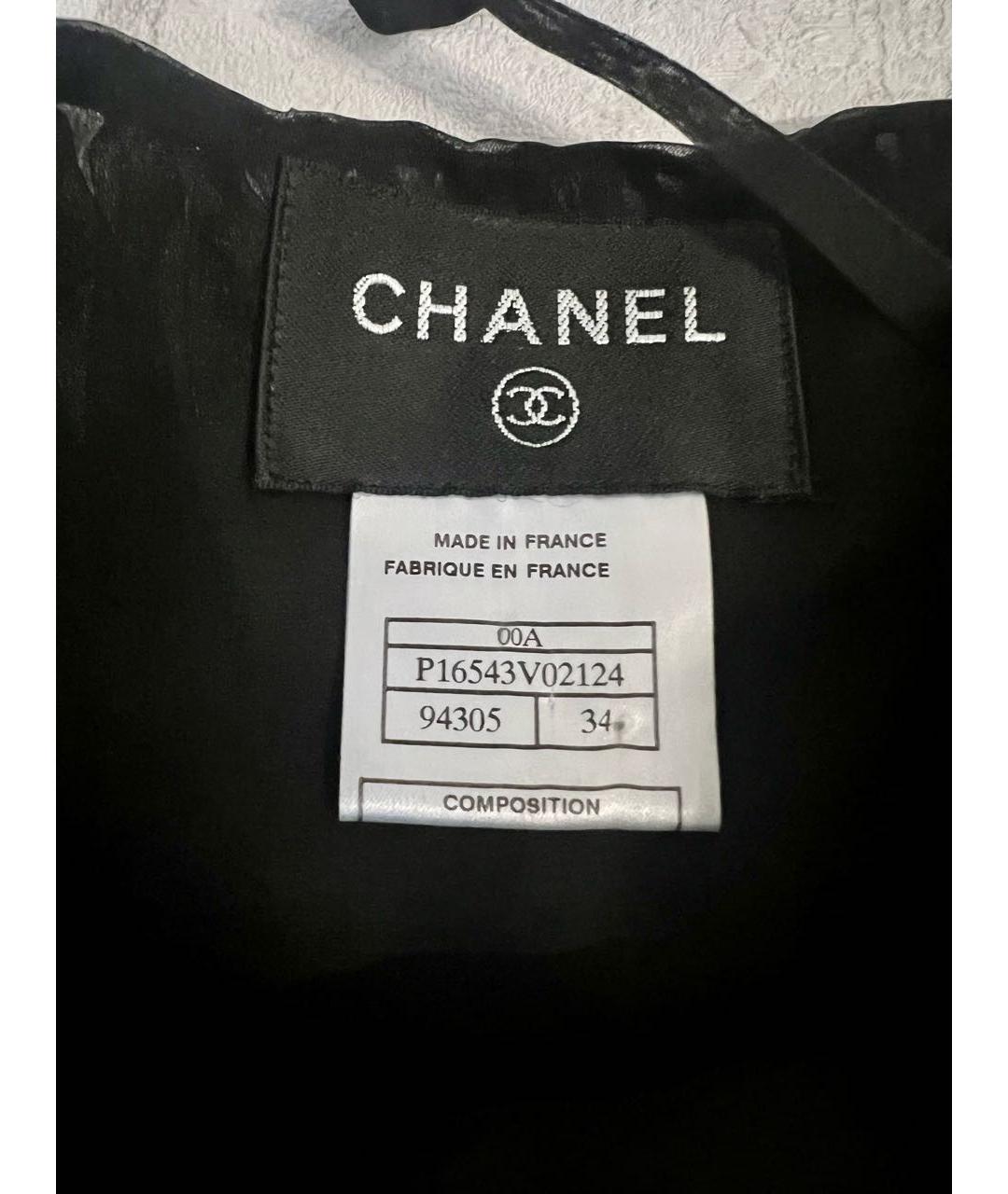 CHANEL Черное шелковое коктейльное платье, фото 3