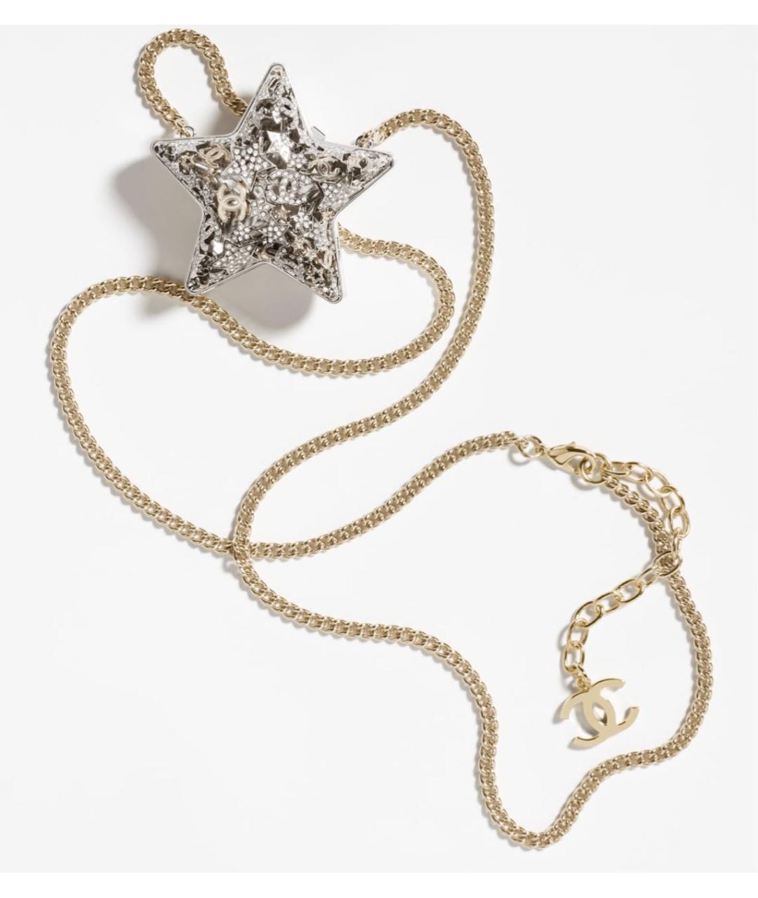 CHANEL Серый металлический кулон, фото 6