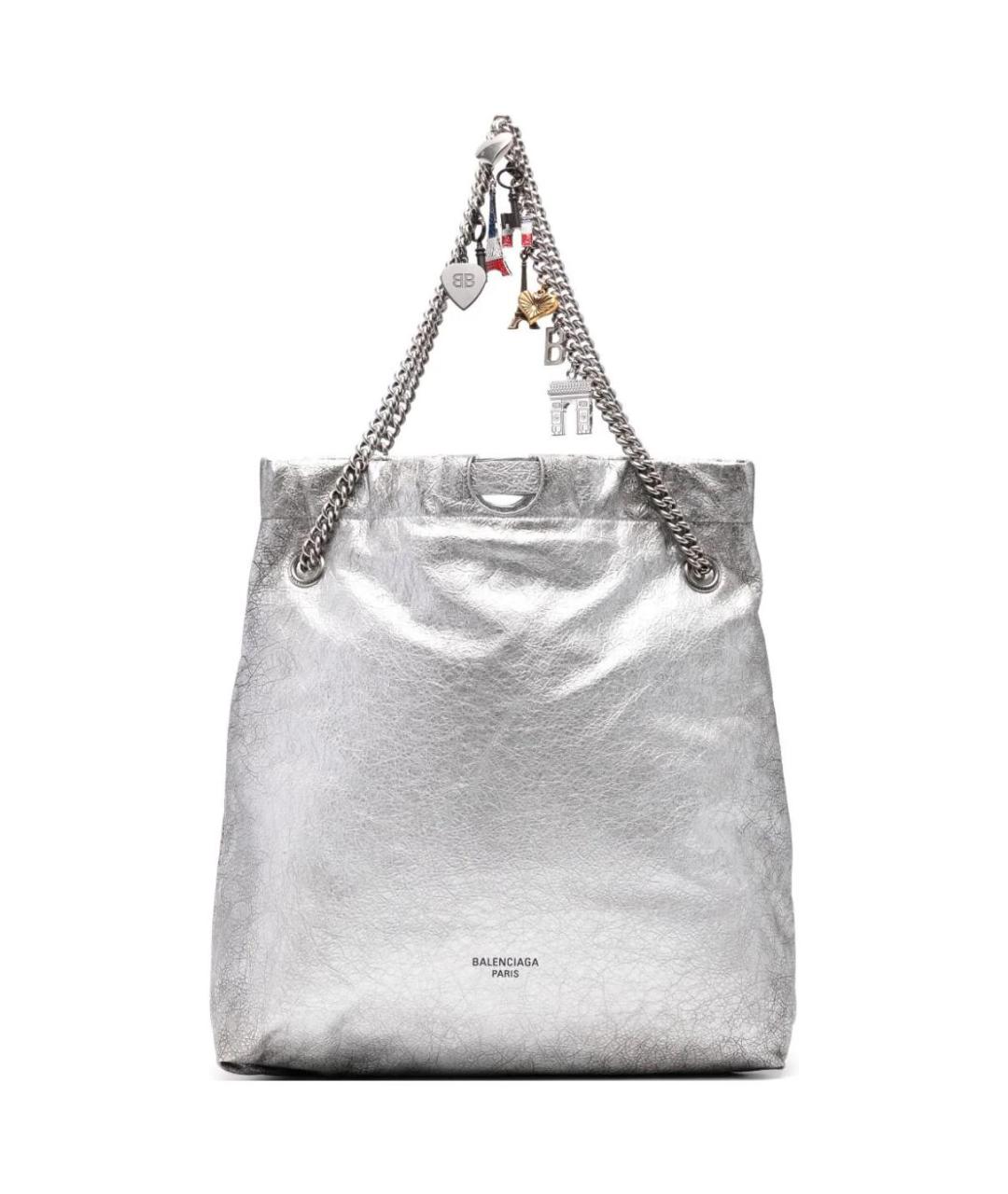 BALENCIAGA Серебряная сумка через плечо, фото 1