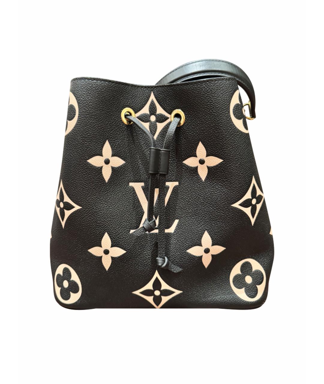 LOUIS VUITTON Черная кожаная сумка через плечо, фото 1