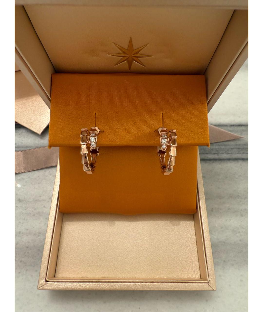 BVLGARI Золотые серьги из розового золота, фото 2