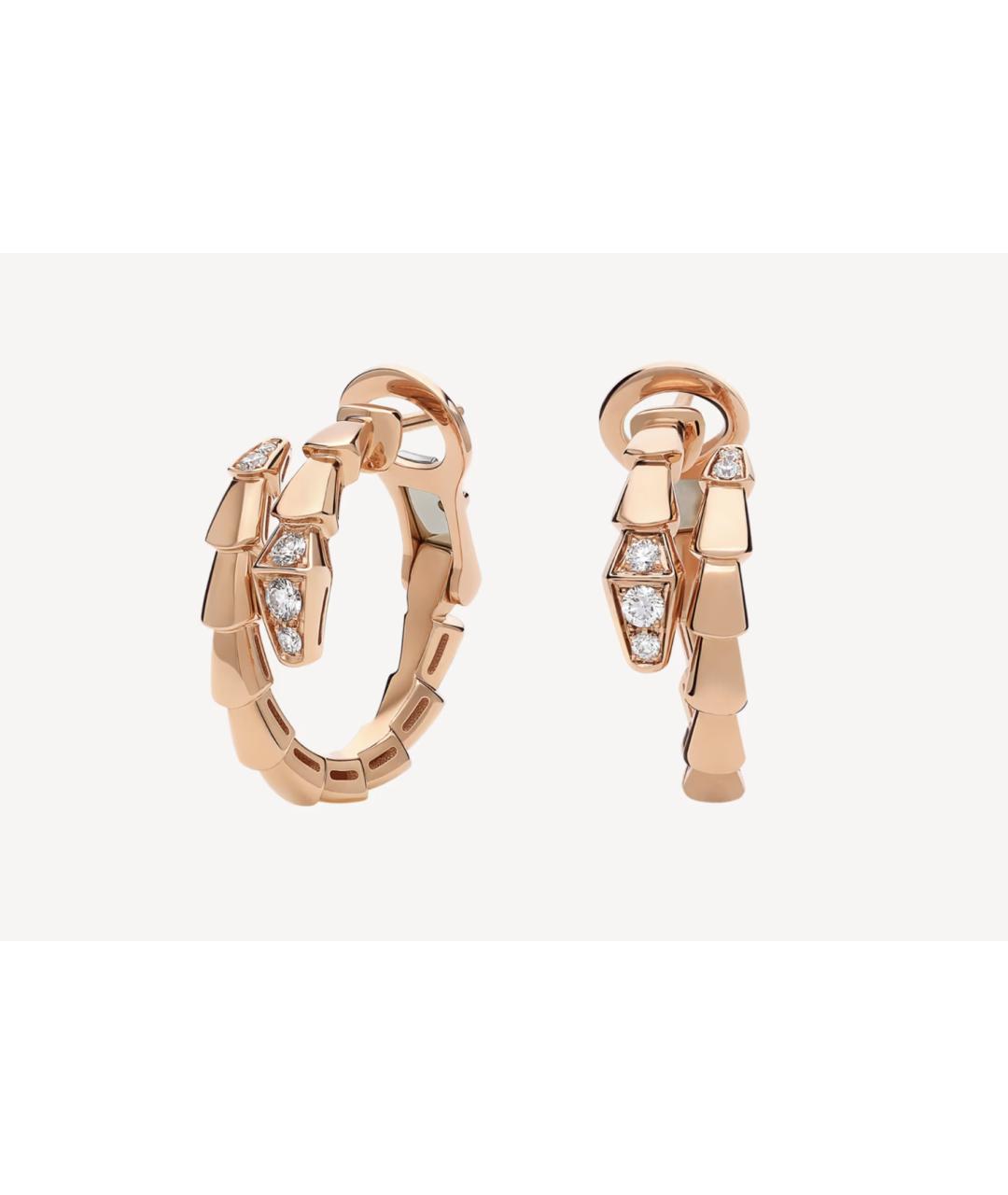 BVLGARI Золотые серьги из розового золота, фото 4