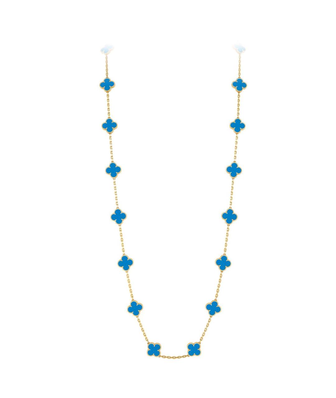 VAN CLEEF & ARPELS Синее колье из желтого золота, фото 1
