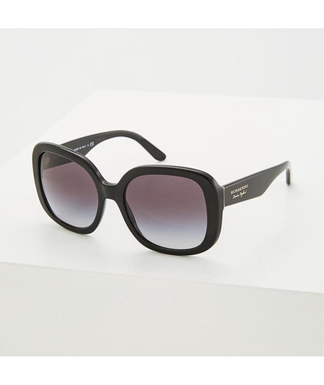 BURBERRY Черные пластиковые солнцезащитные очки, фото 2