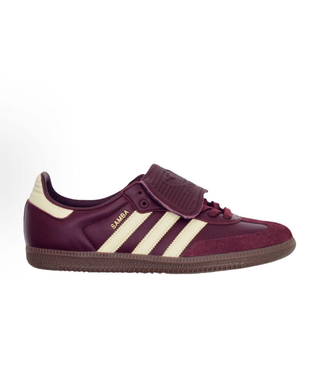 ADIDAS Бордовые кожаные кроссовки, фото 5