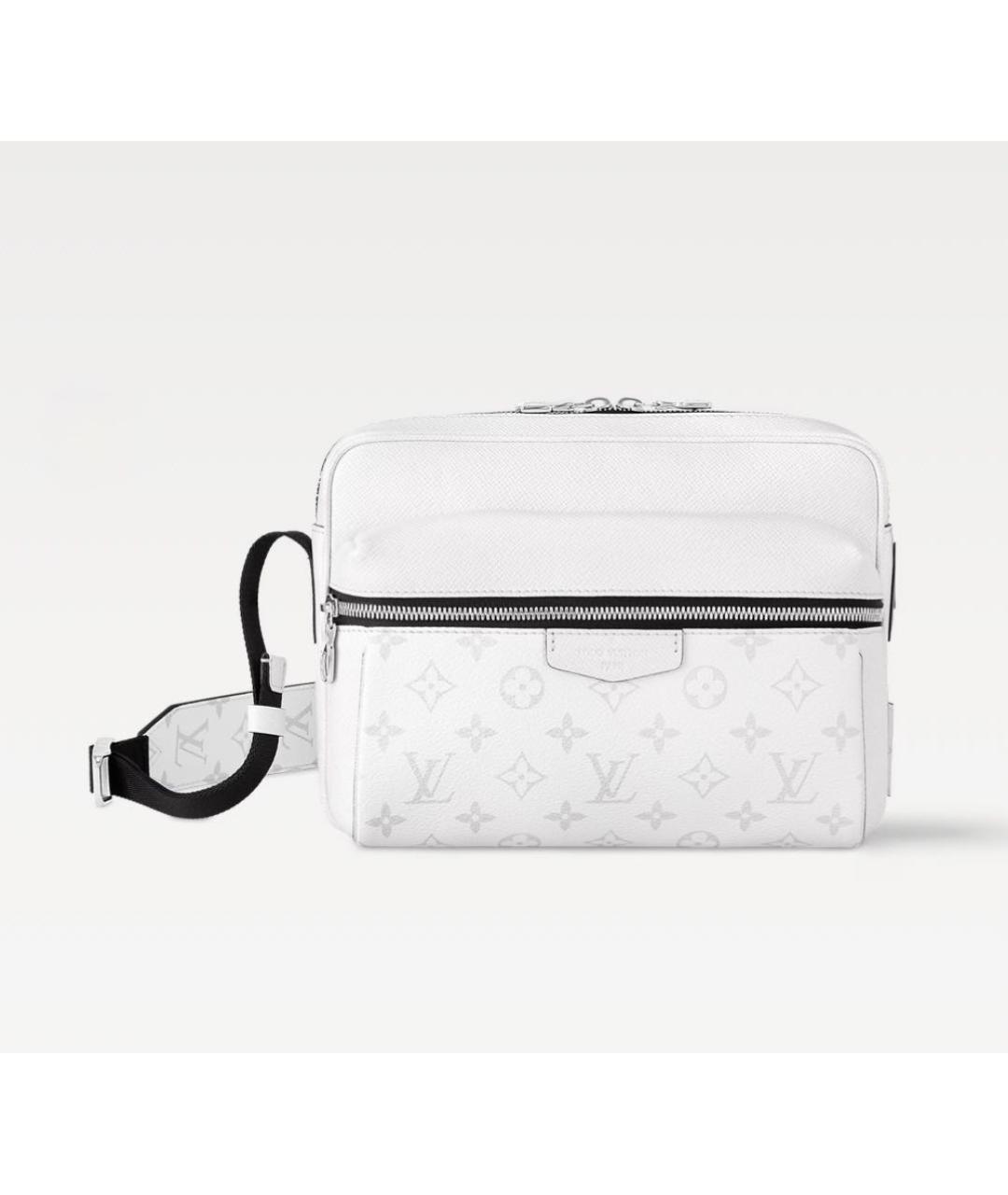 LOUIS VUITTON Белая кожаная сумка на плечо, фото 7