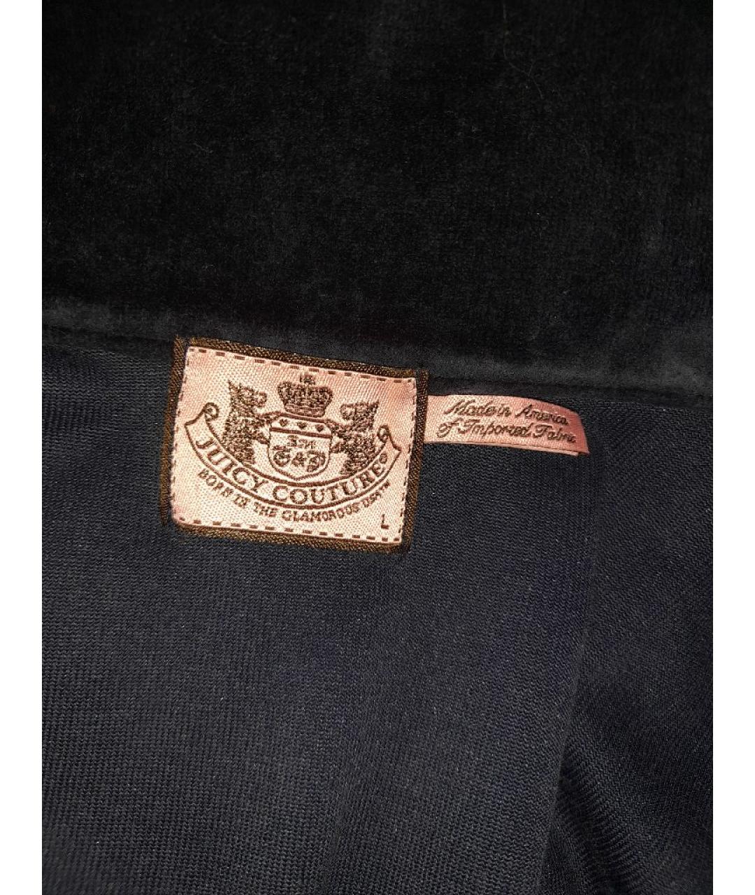 JUICY COUTURE Темно-синяя хлопковая спортивная куртка, фото 7