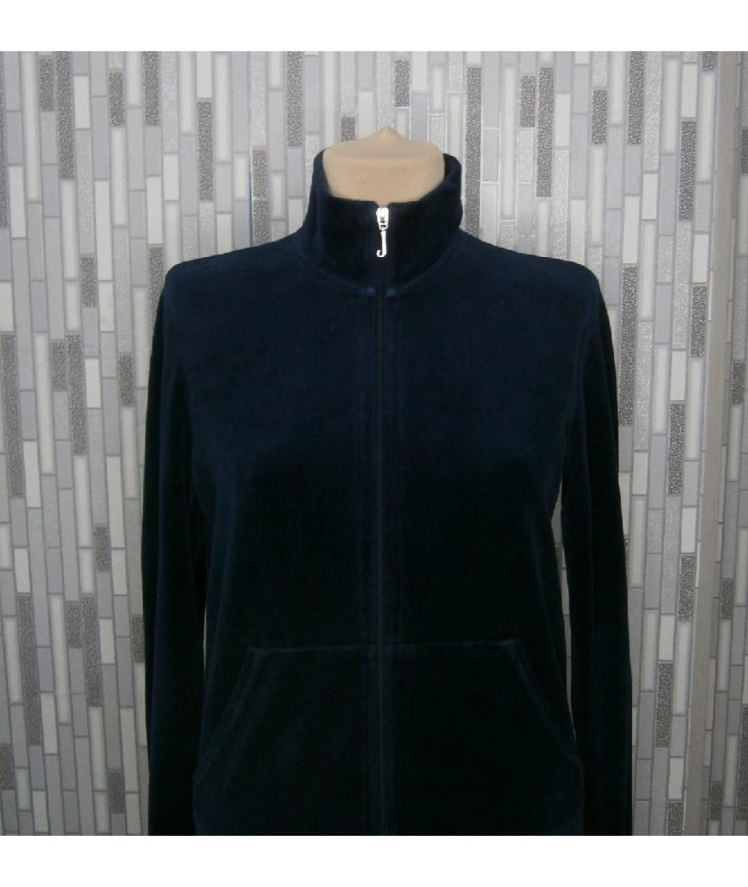 JUICY COUTURE Темно-синяя хлопковая спортивная куртка, фото 3