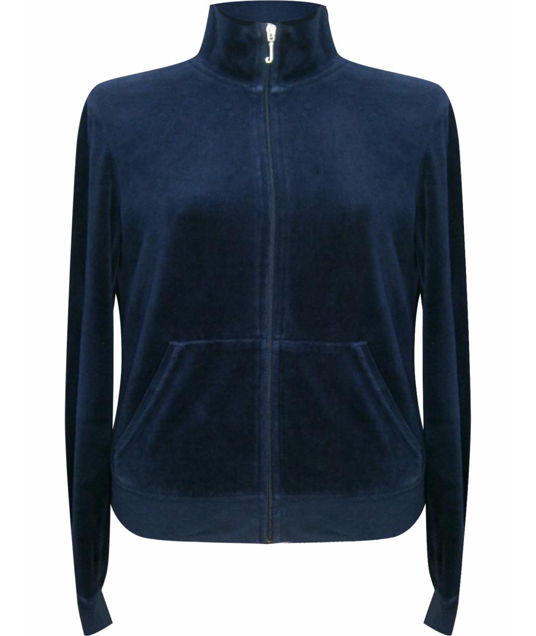 JUICY COUTURE Темно-синяя хлопковая спортивная куртка, фото 1