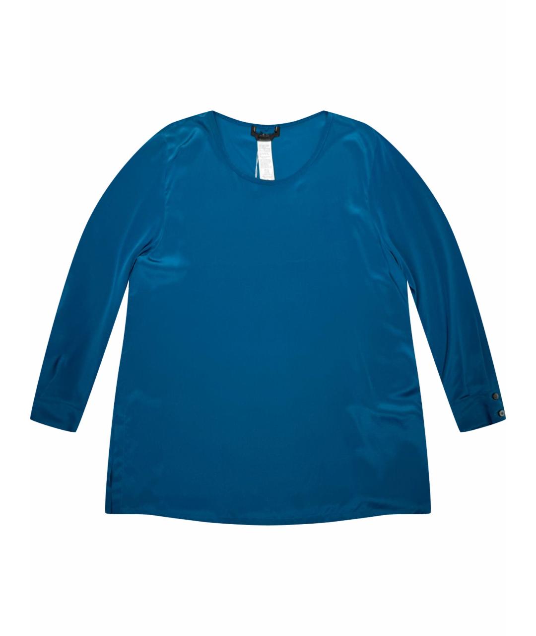 MAX MARA Голубая шелковая блузы, фото 1