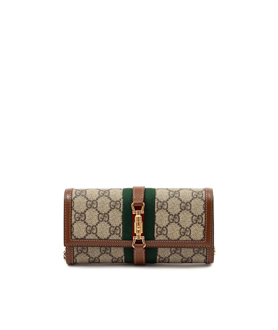 GUCCI Коричневый кожаный кошелек, фото 1