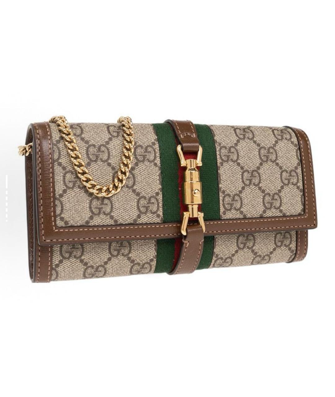 GUCCI Коричневый кожаный кошелек, фото 2