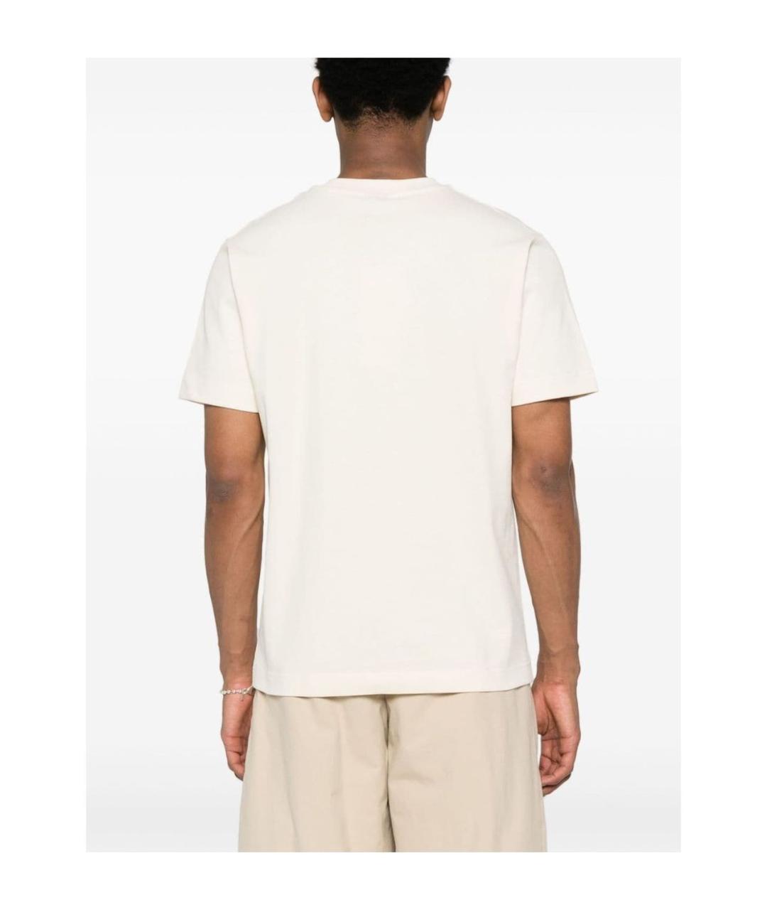 JACQUEMUS Бежевая хлопковая футболка, фото 3