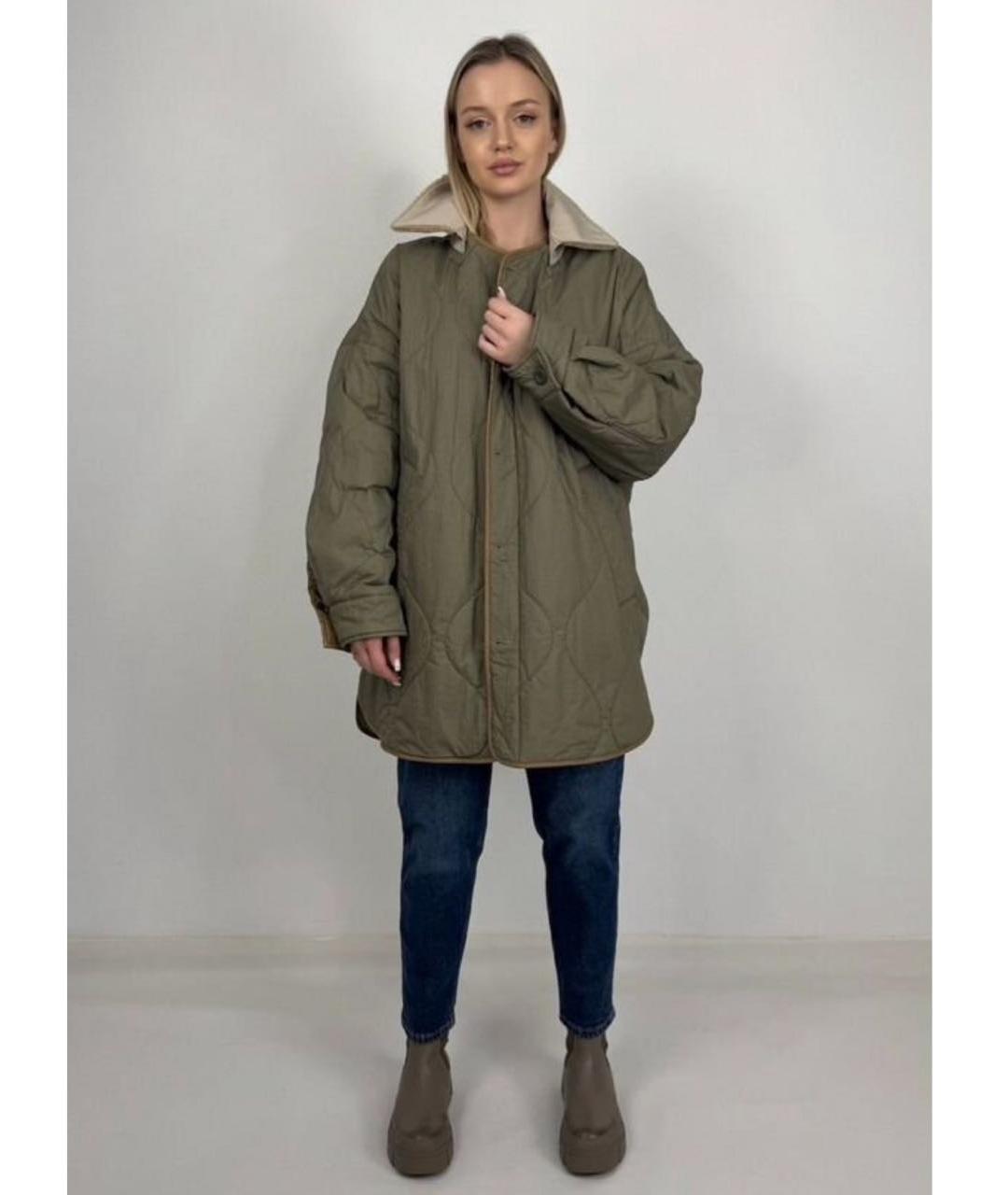 WEEKEND MAX MARA Хаки шерстяная куртка, фото 7