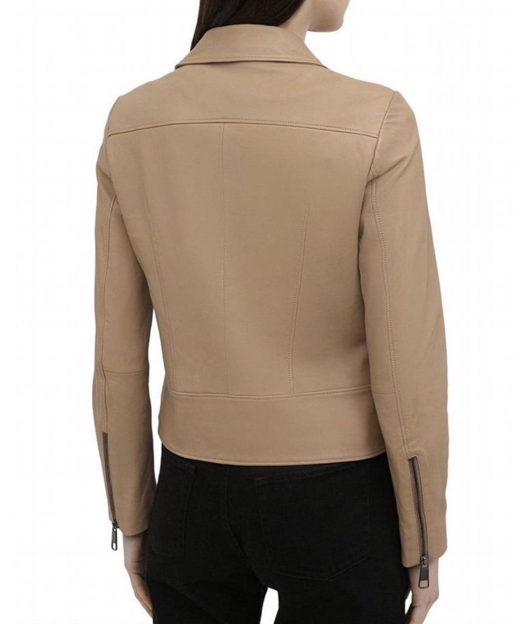 HUGO BOSS Бежевая кожаная куртка, фото 3