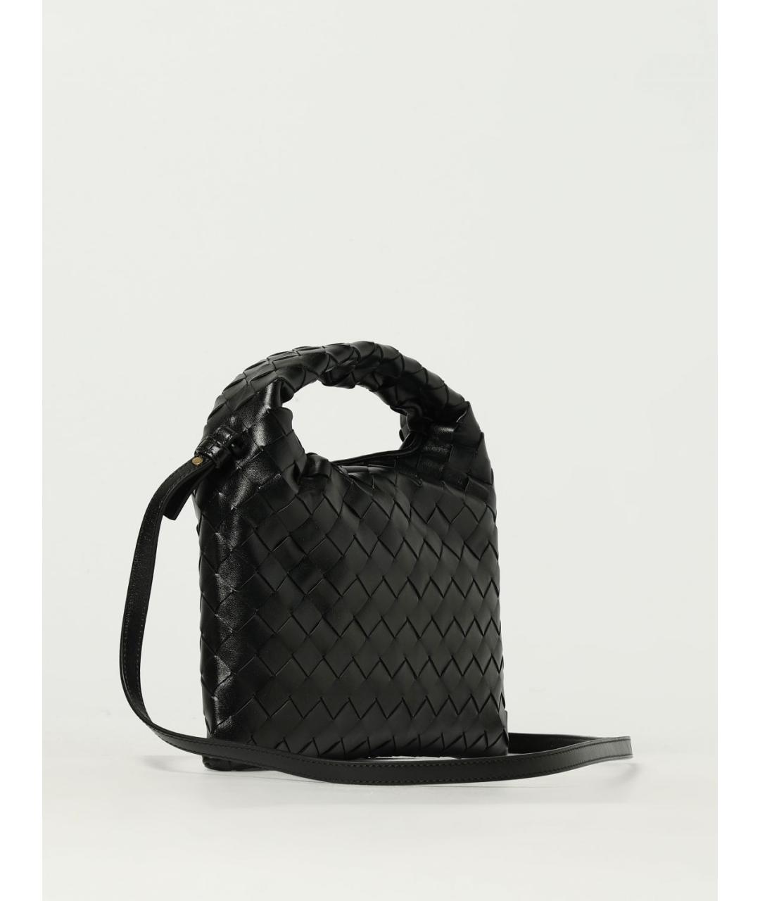 BOTTEGA VENETA Черная кожаная сумка с короткими ручками, фото 2