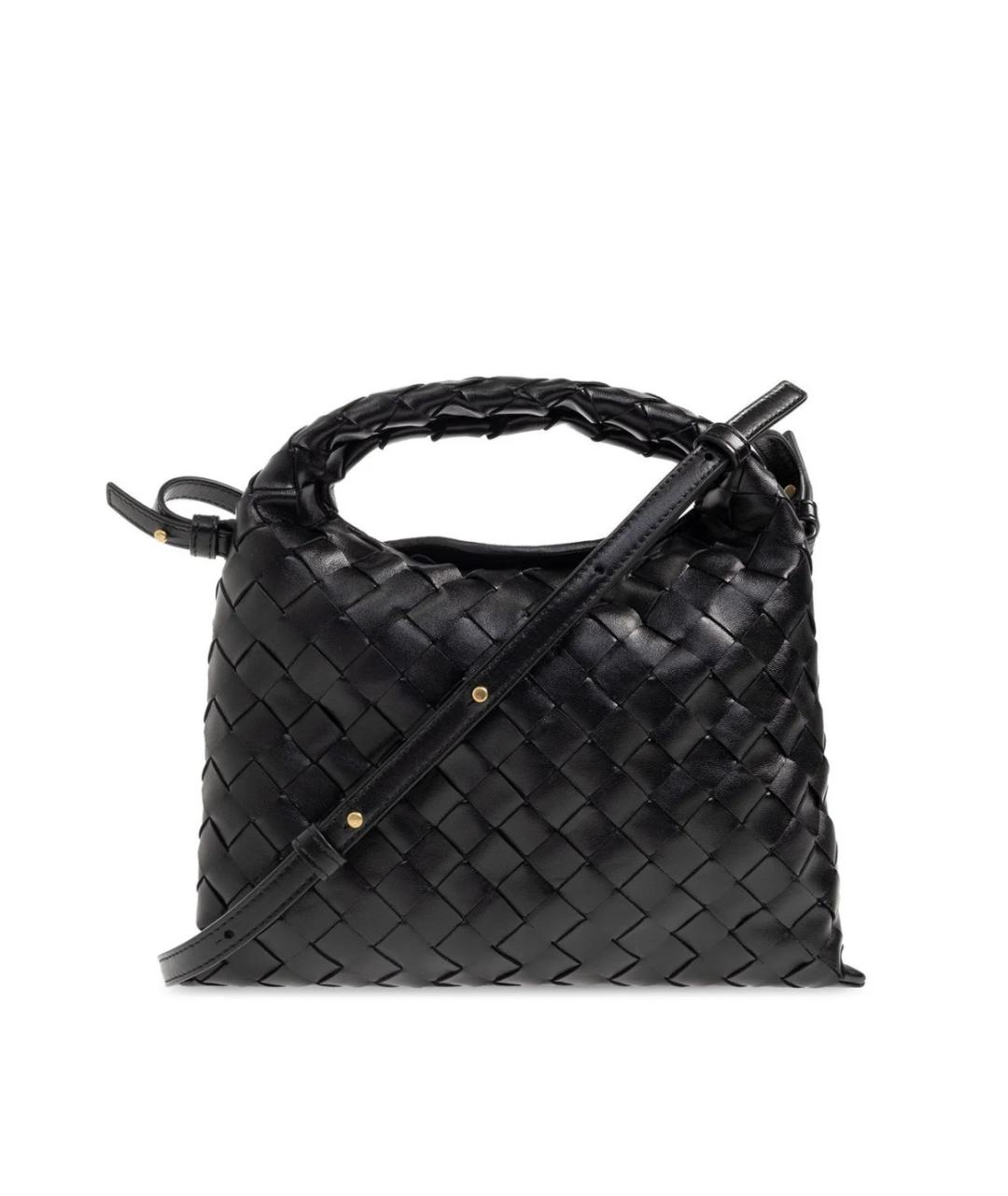 BOTTEGA VENETA Черная кожаная сумка с короткими ручками, фото 1