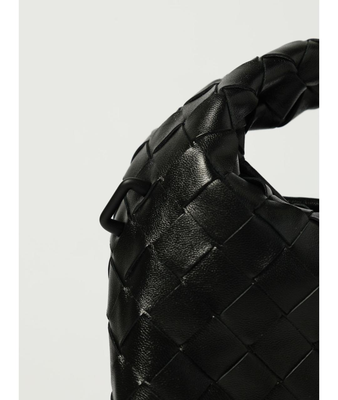 BOTTEGA VENETA Черная кожаная сумка с короткими ручками, фото 3